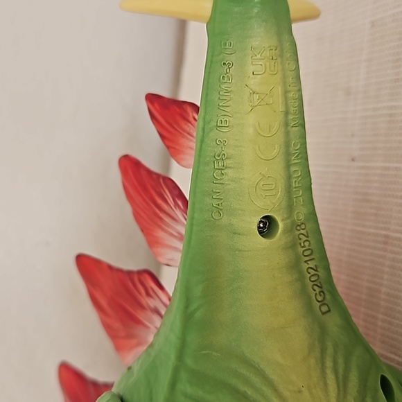 Vintage Walking Lighted Roaring Stegosaurus Dinosaur Figure - Picture 7 of 12